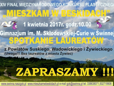 SPOTKANIE LAUREATÓW
Z POWIATÓW SUSKIEGO, WADOWICKIEGO I ŻYWIECKIEGO