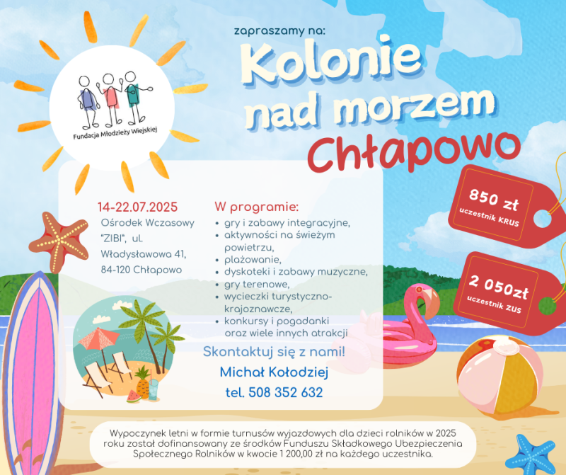 Kolonie nad jeziorem i nad morzem...