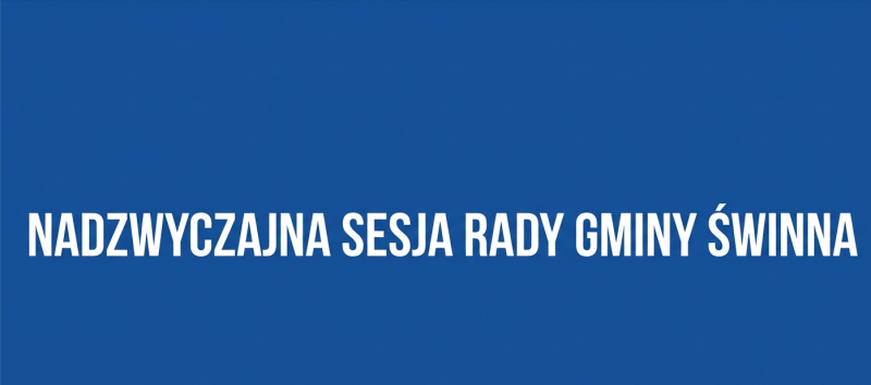 Nadzwyczajna Sesja Rady Gminy Świnna - 10 lipca 2026